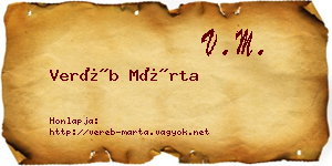 Veréb Márta névjegykártya